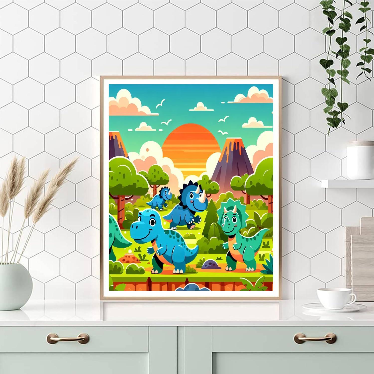 Epic Dinosaur Adventure Paint By Number
