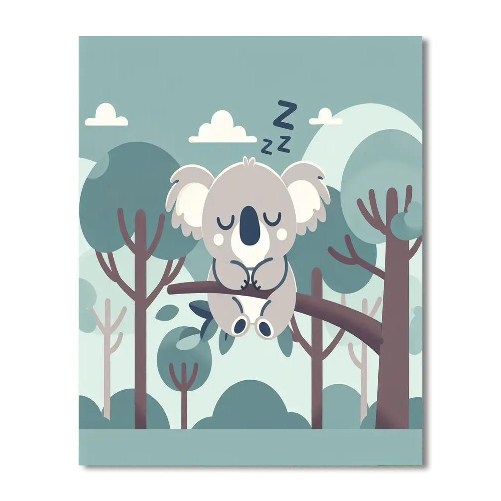 Cuddly Koalas In The Trees DIY Paint By Numbers