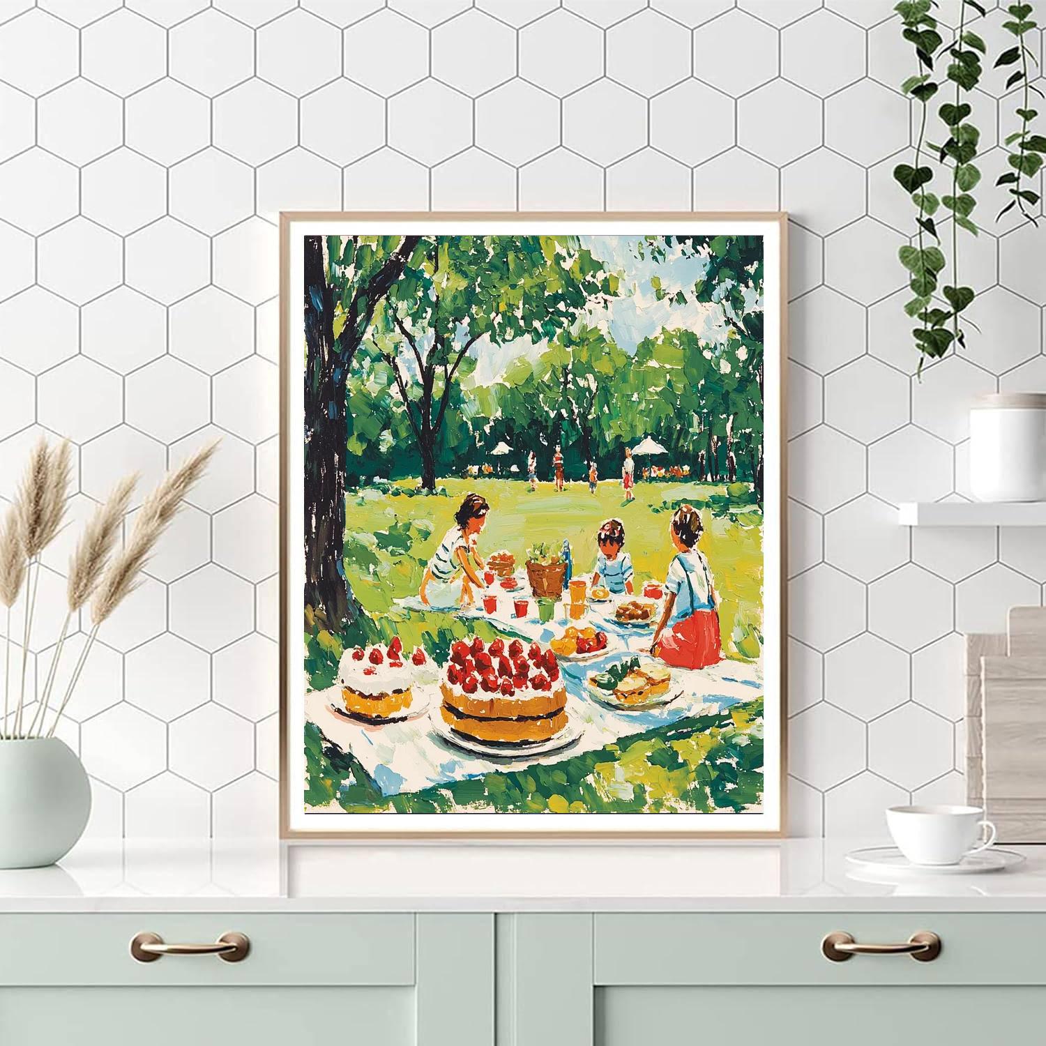 A Picnic Of Dreams Number Painting