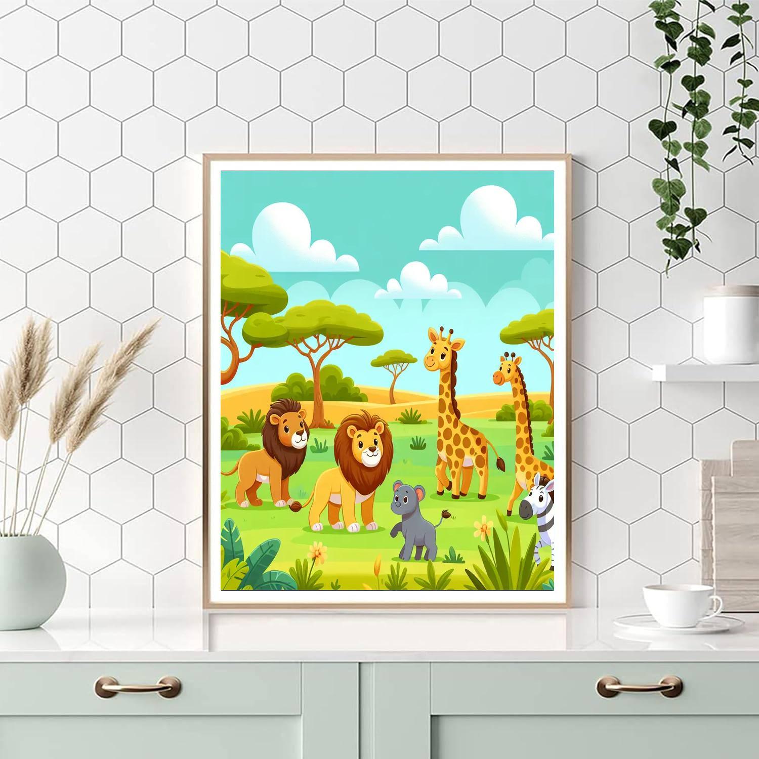 Wild Safari Quest Painting By Numbers Kit