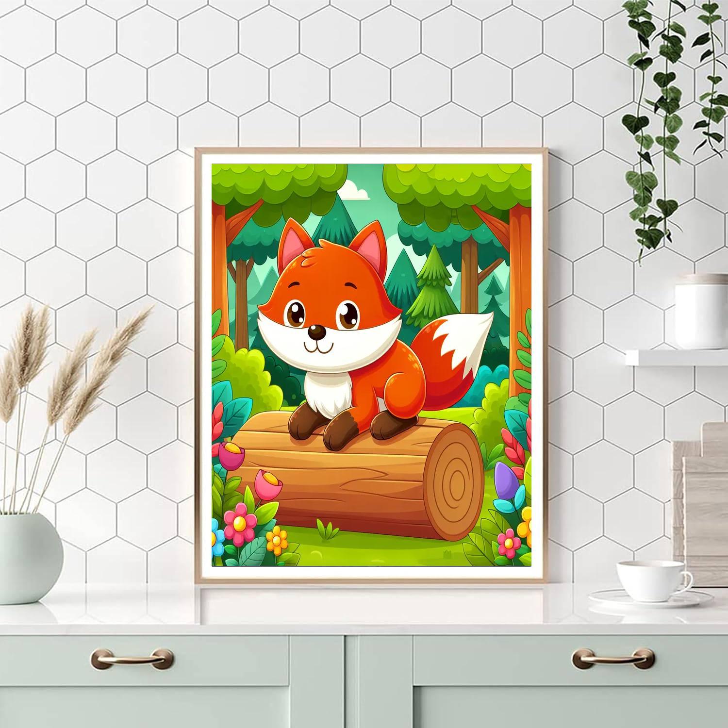 Colorful Woodland Creatures Painting Number Kit