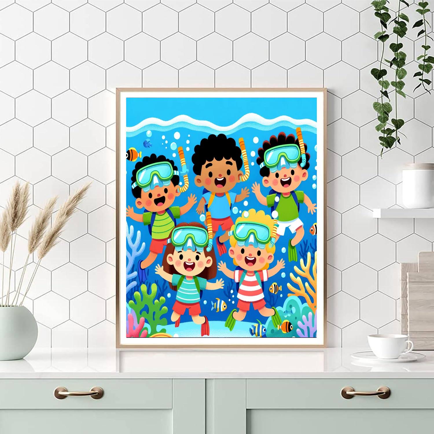 Whimsical Ocean Quest Paint By Numbers Art