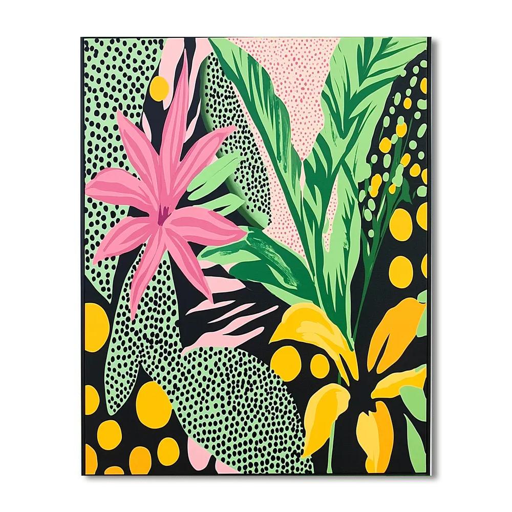 Yayoi Kusama Inspired Kaleidoscopic Nature  Number Painting