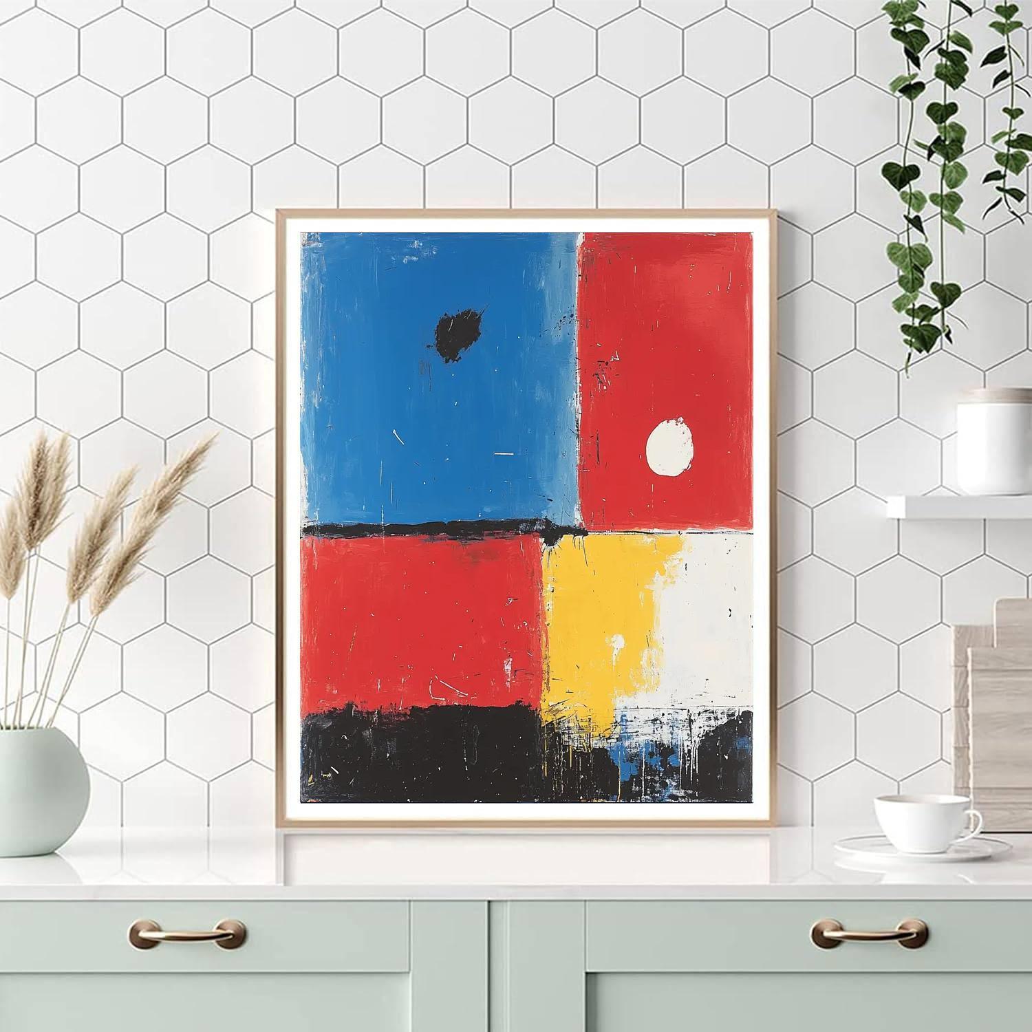 Joan Miró Inspired Abstract Radiance  Number Painting