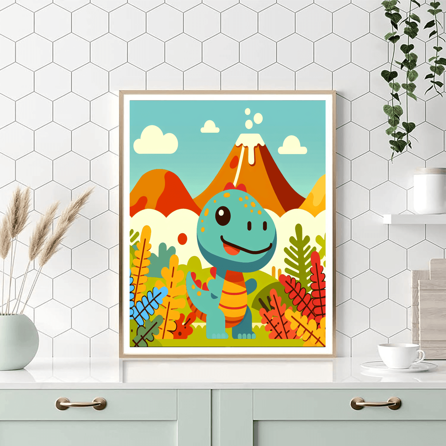 Cute Baby Dinosaur Paint By Numbers
