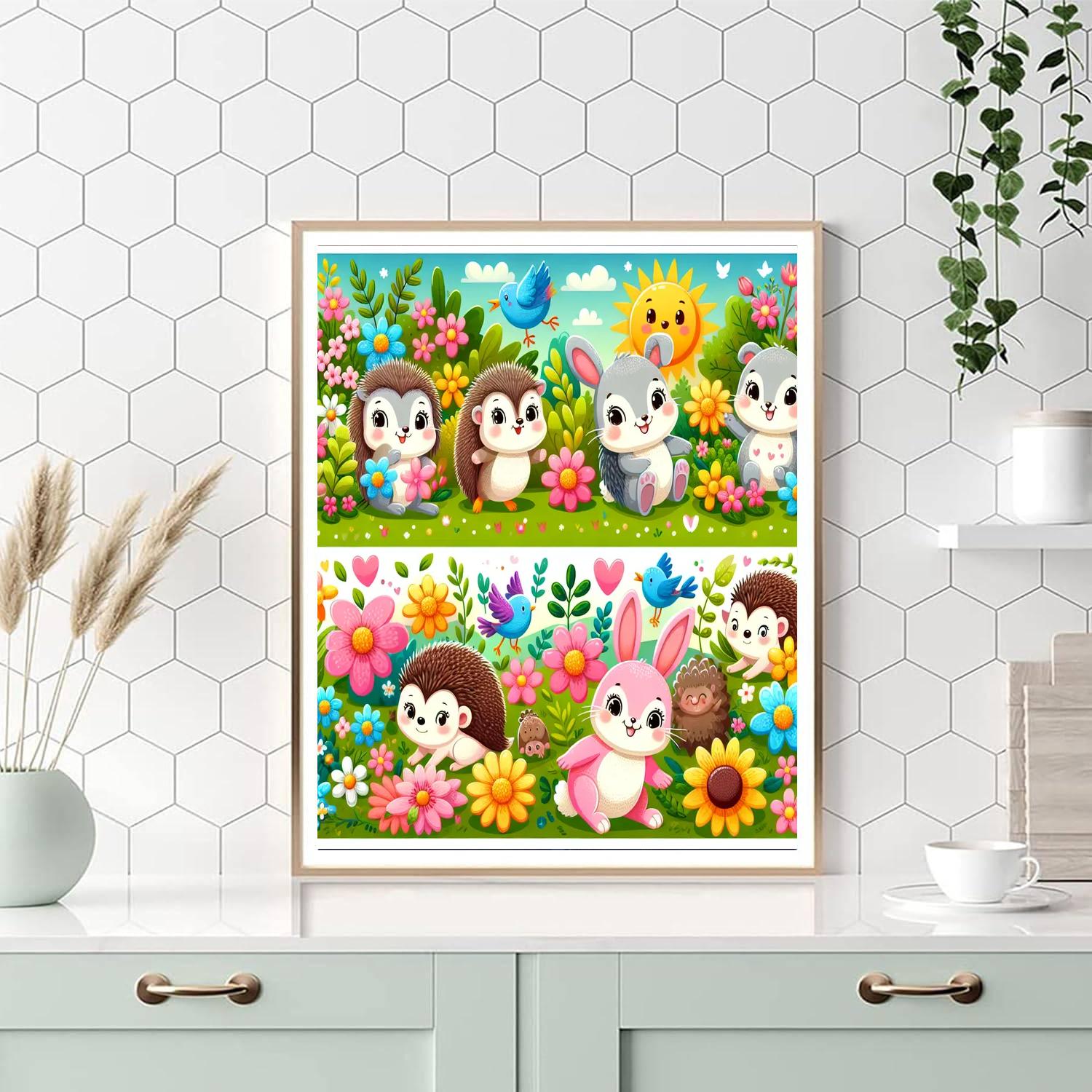 Cute Garden Animals Paint By Color