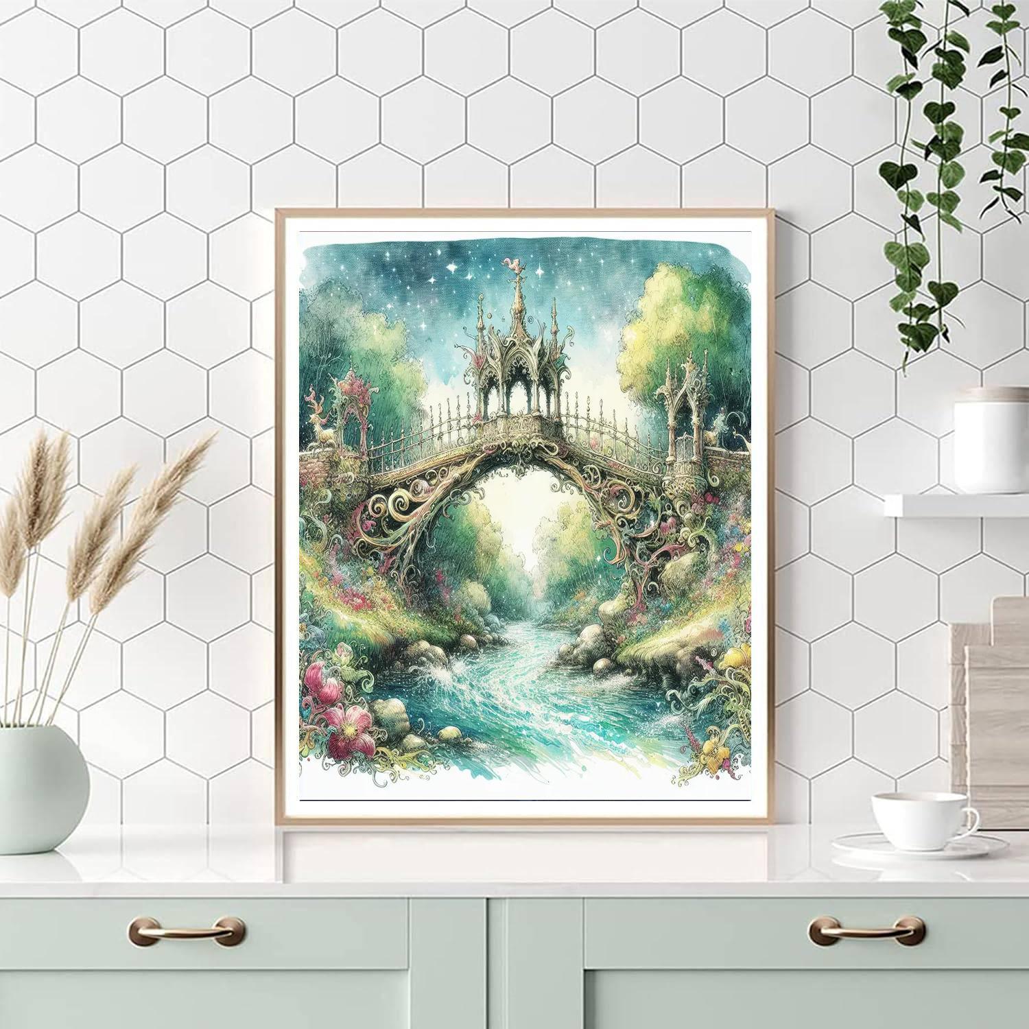 Whimsical Fairytale Bridge Numbered Painting Kits