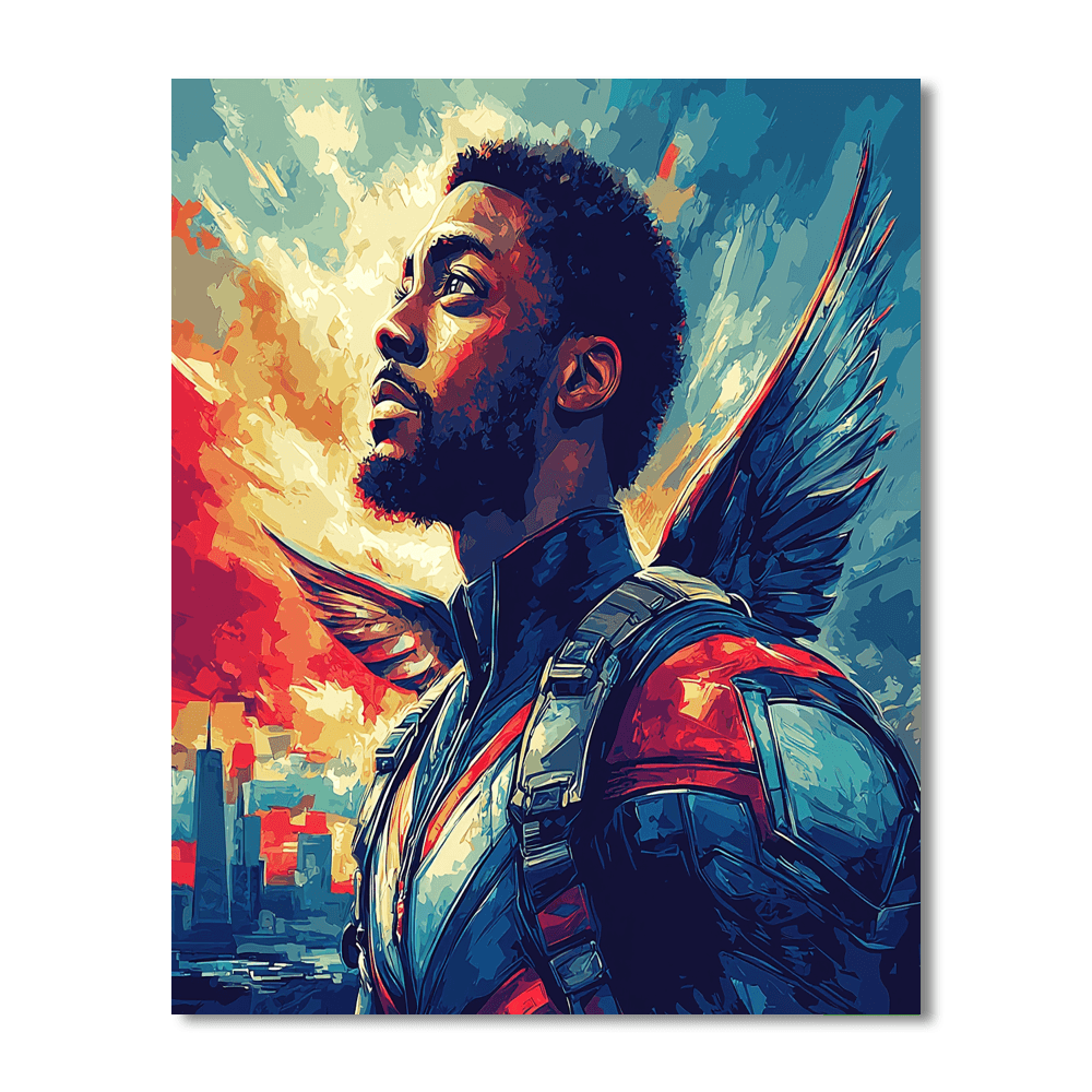 Anthony Mackie: The Courageous Spirit Of Falcon Paint By Numbers Art