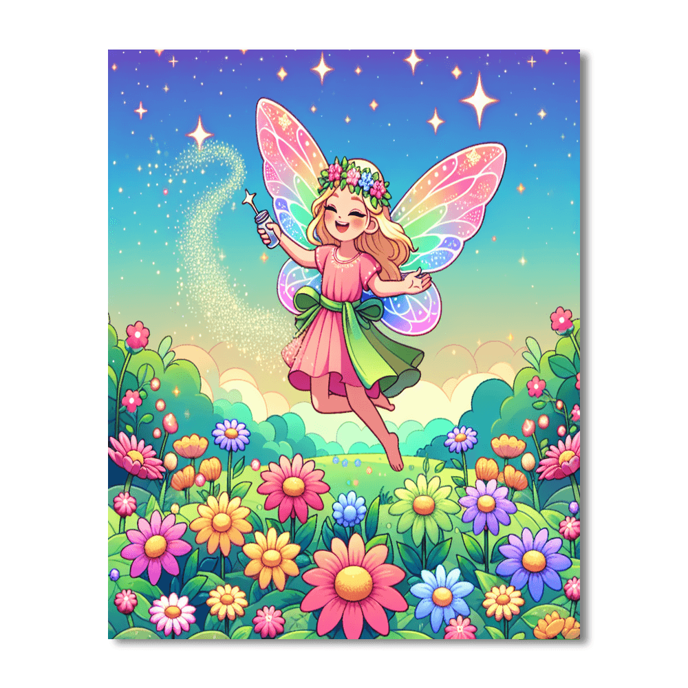 Sparkly Fairy Dust Paint By Numbers Art