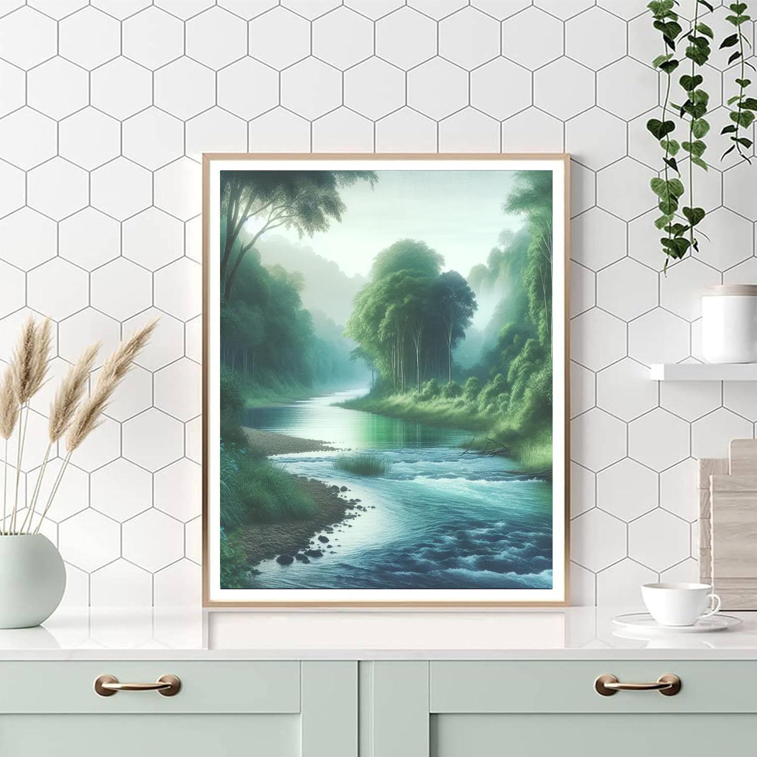 Peaceful Riverbank Reverie Paint By Color