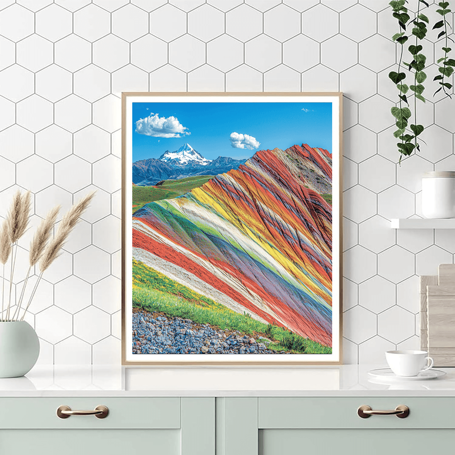 Rainbow Mountain Painting Number Kit