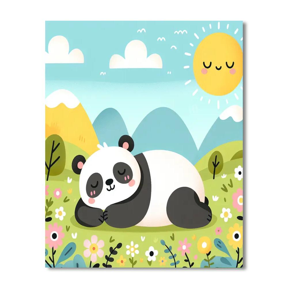 Sunny Meadows With Lazy Panda Paint By Numbers Kits
