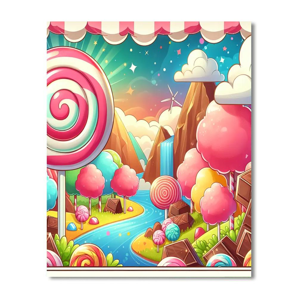 Candy Land Dreams DIY Paint By Numbers