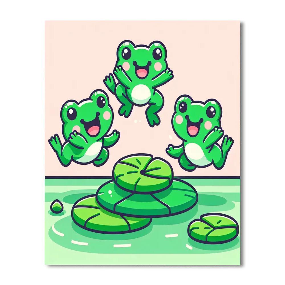 Froggy Forest Frolic Paint By Numbers