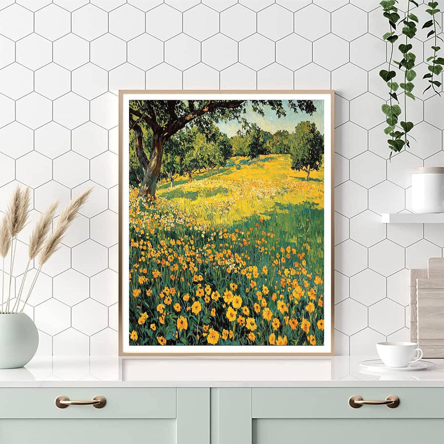 Vincent Van Gogh Inspired Golden Afternoon  Painting By Numbers Kit
