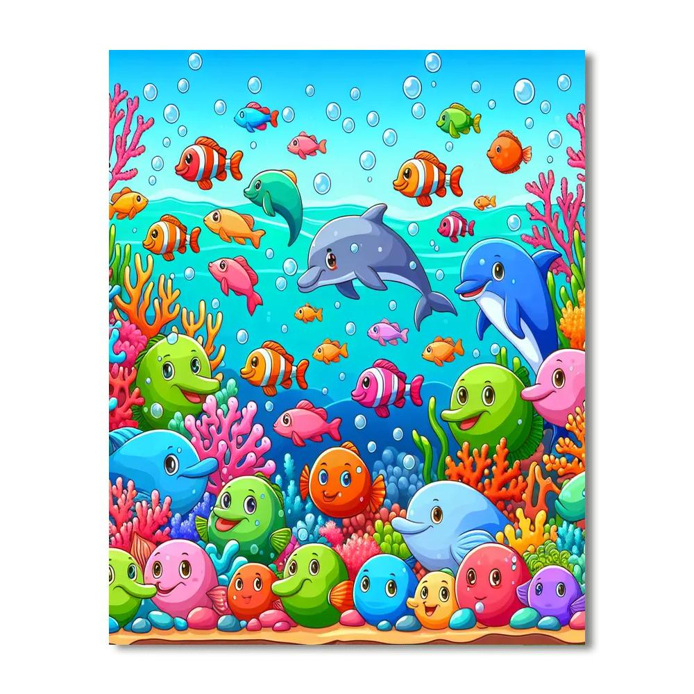 Amazing Underwater World Paint By Numbers
