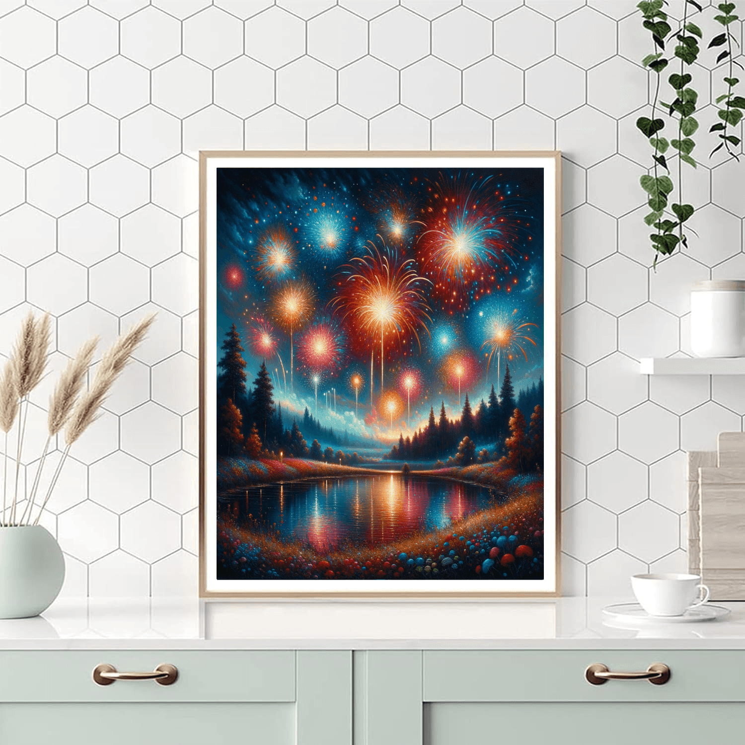 Dazzling Fireworks DIY Paint By Numbers