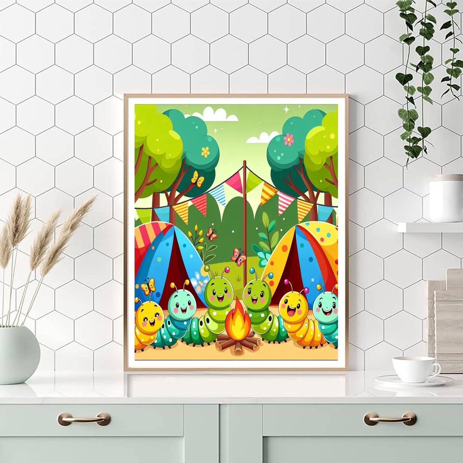 Creative Caterpillar Camp Paint By Numbers Kits