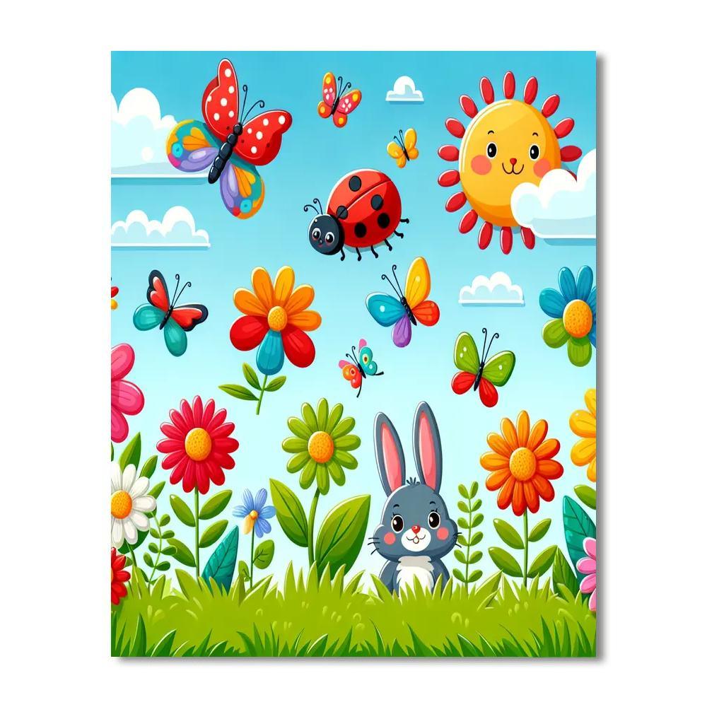 Garden Adventure With Critters DIY Paint By Numbers