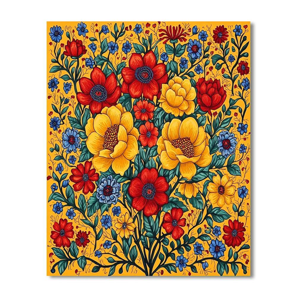 Frida Kahlo Inspired Emotions In Bloom  Paint By Color