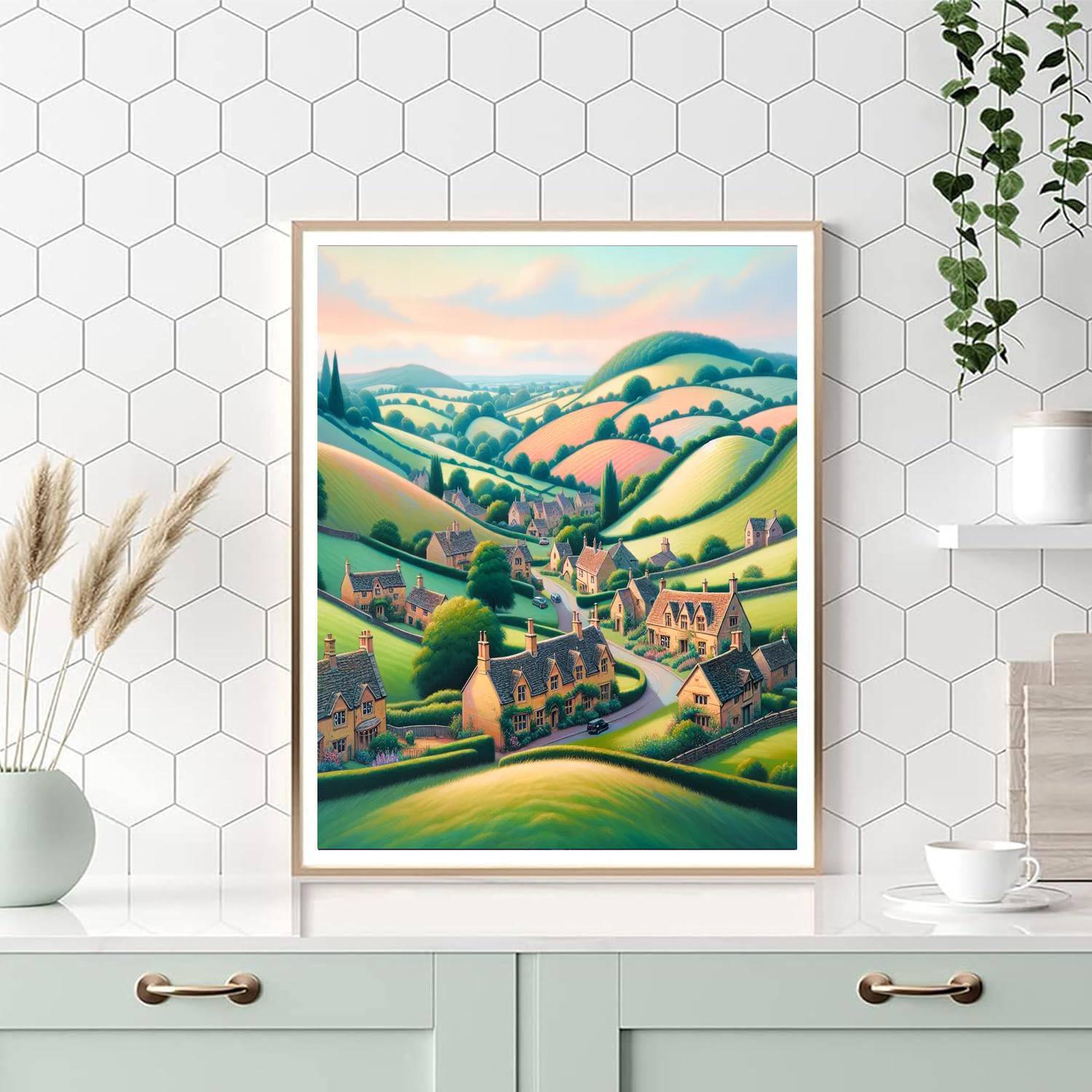 Charming Cotswolds Countryside Painting By Numbers Kit