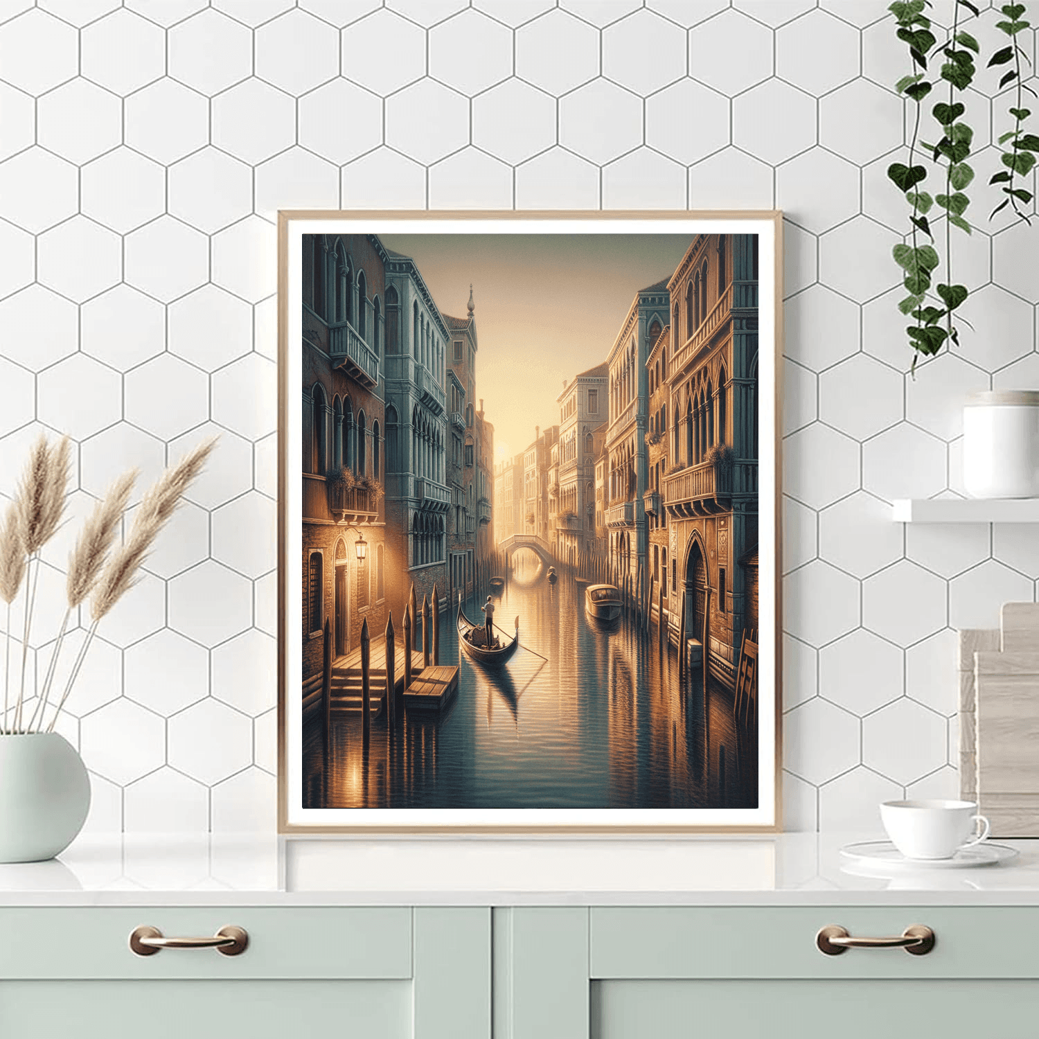 Venetian Gondola at Dusk - DIY Painting By Numbers Kit