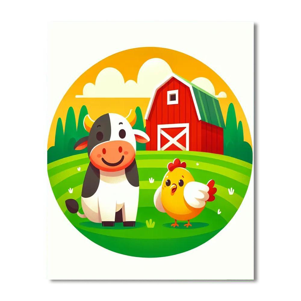 Friendly Farm Frolic Paint By Color