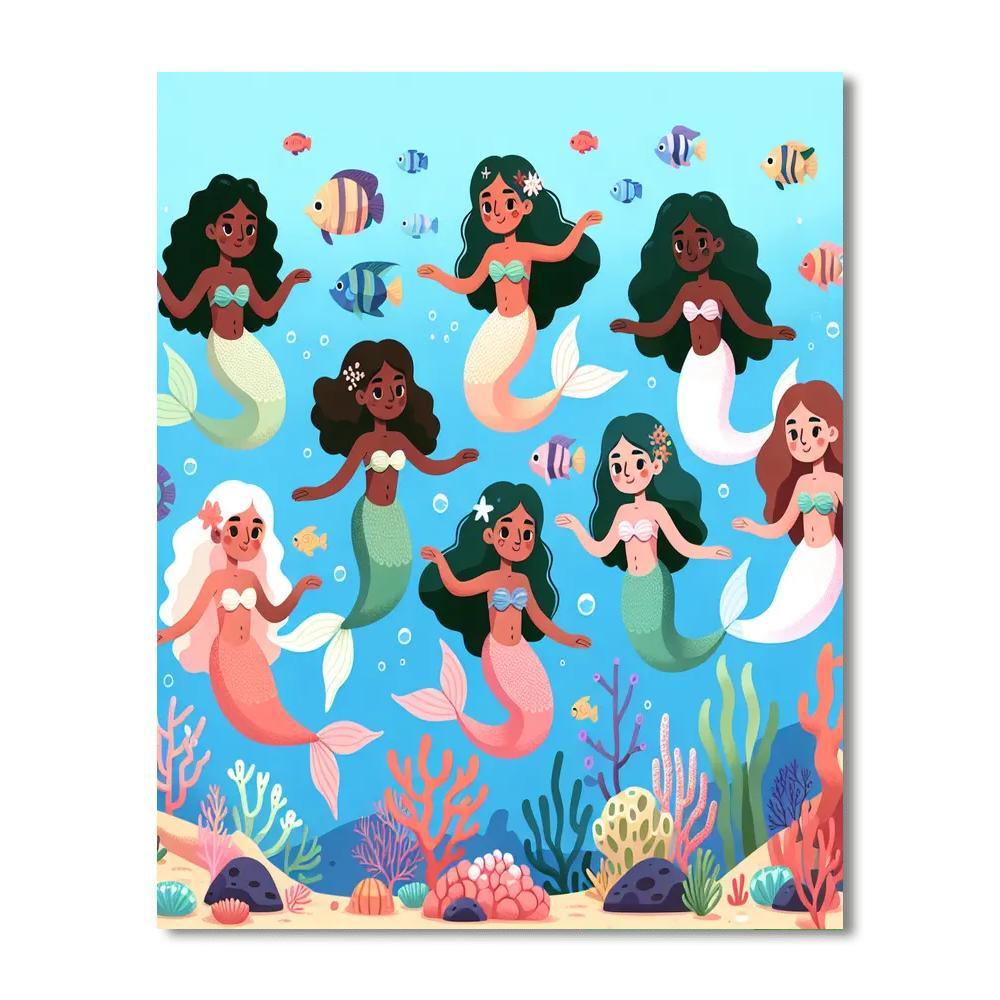 Mystic Mermaid Adventure Numbered Painting Kits