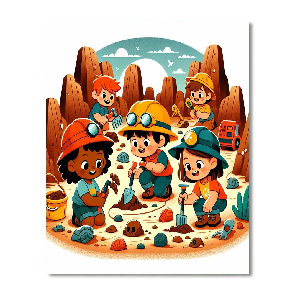 Fantastic Fossil Find Paint By Numbers Art