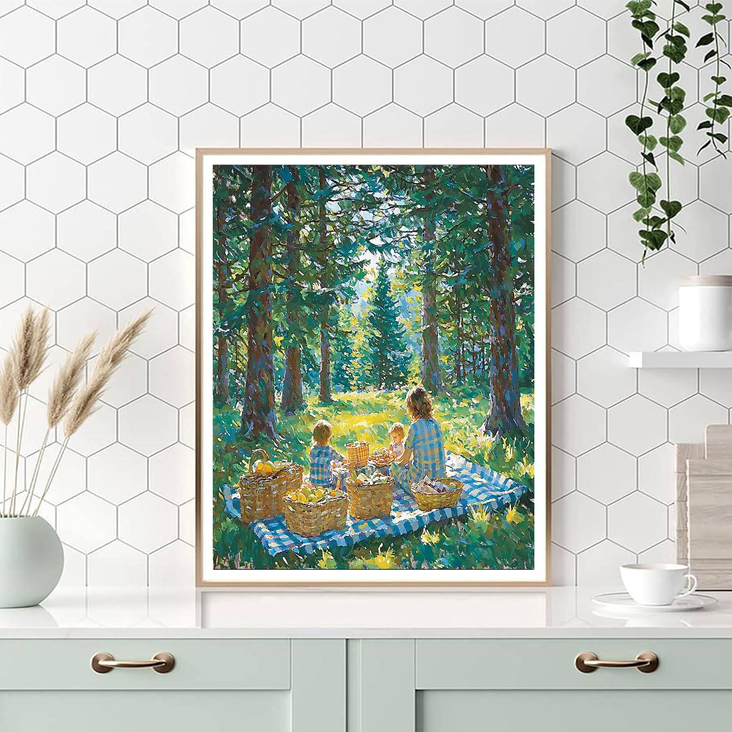 Picnic Under The Pines Paint By Numbers