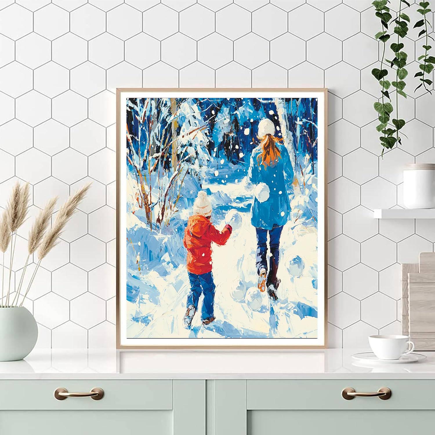 Frosted Memories Number Painting