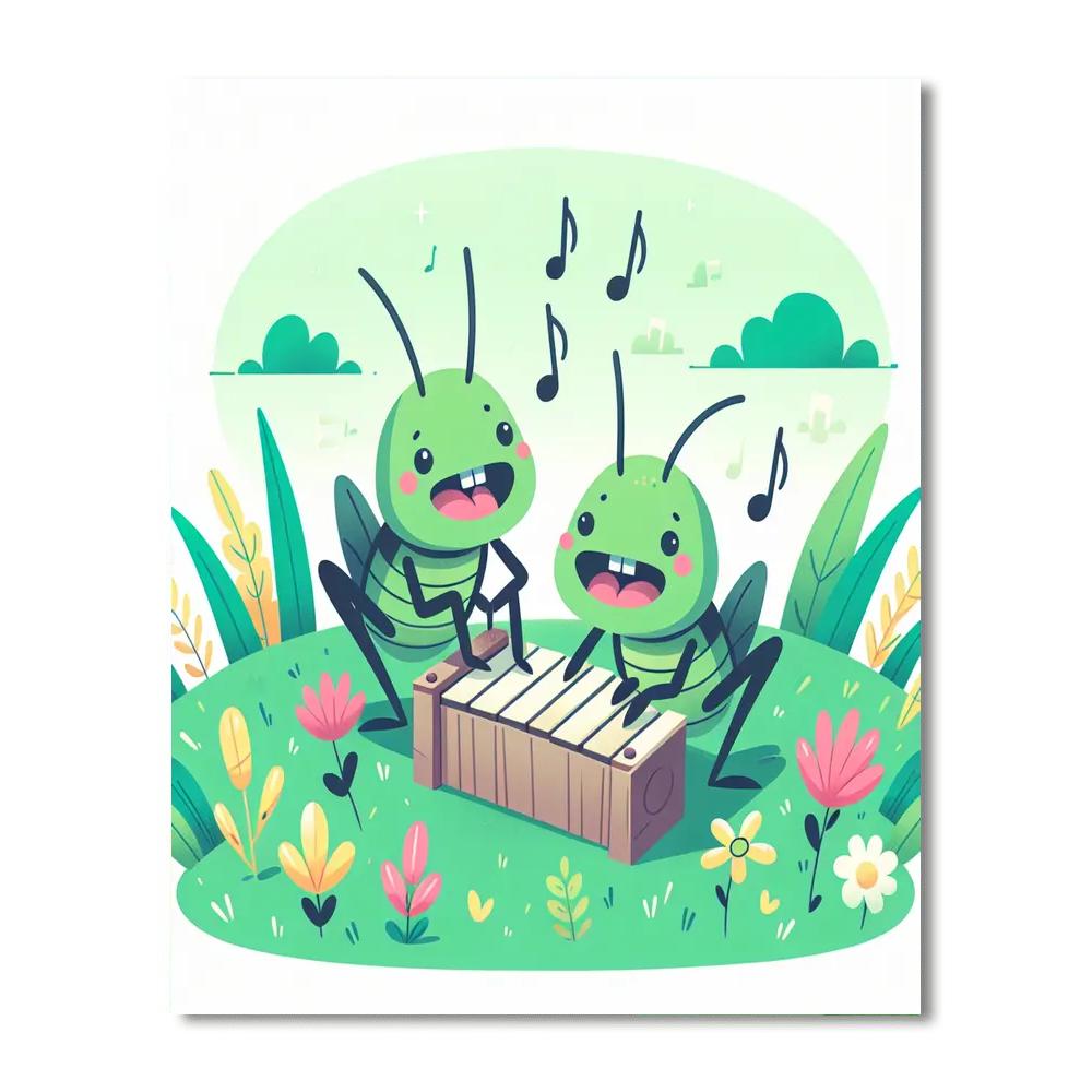 Chirpy Crickets Paint By Numbers Art