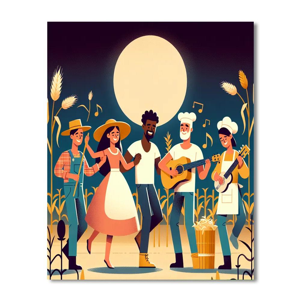 Harvest Moon Party Painting Number Kit