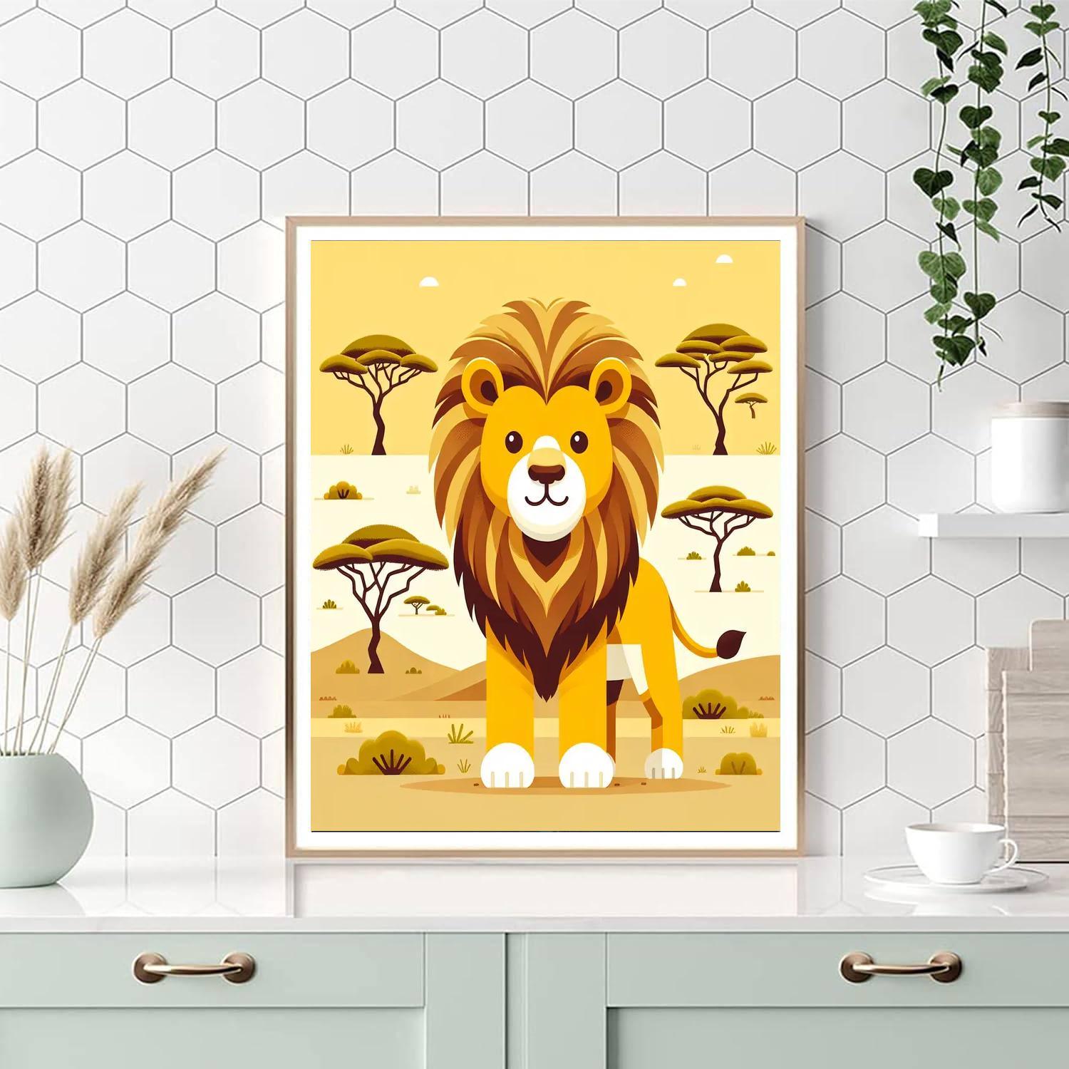 Adventurous Safari Lion Paint By Number