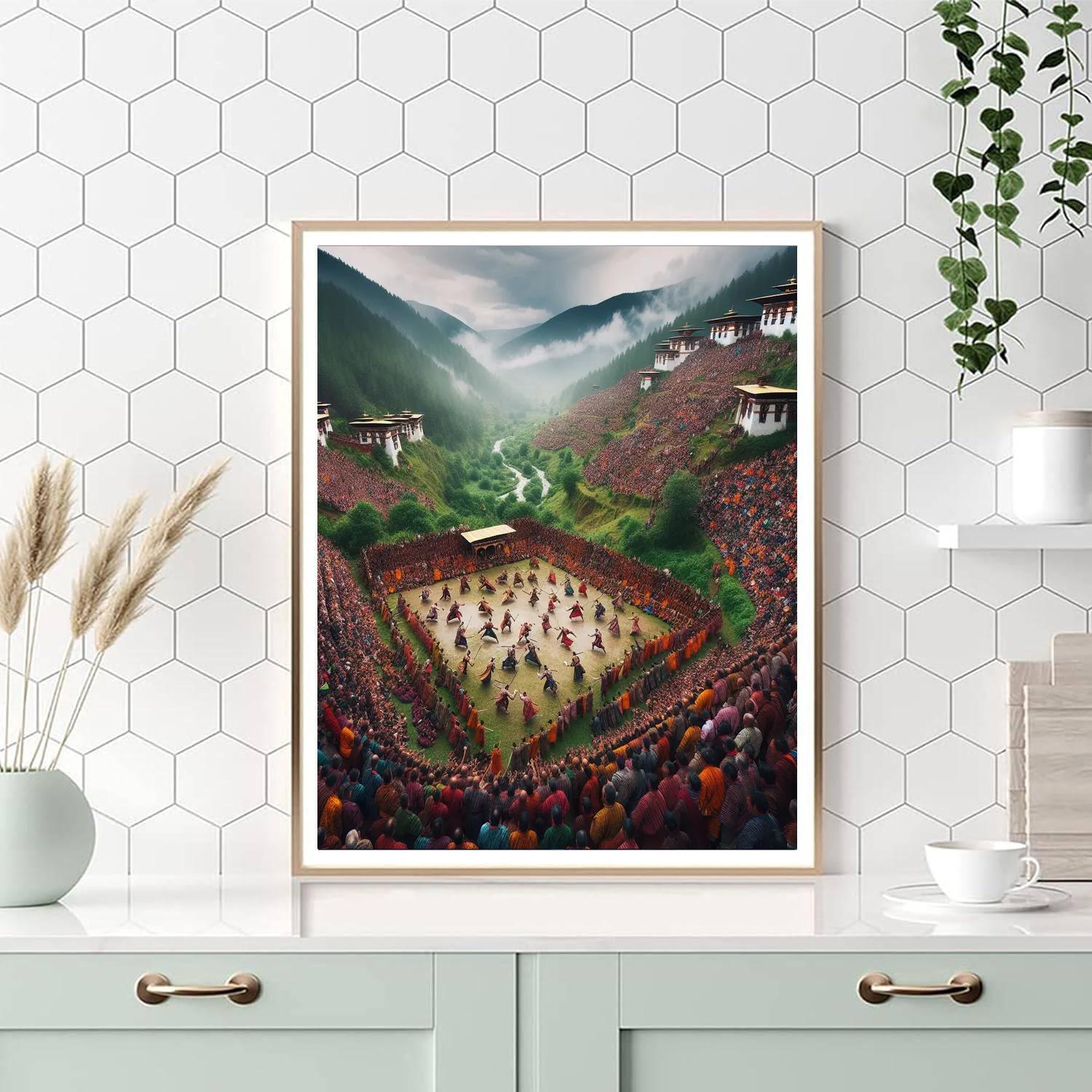 Punakha Drubchen - Punakha, Bhutan DIY Paint By Numbers