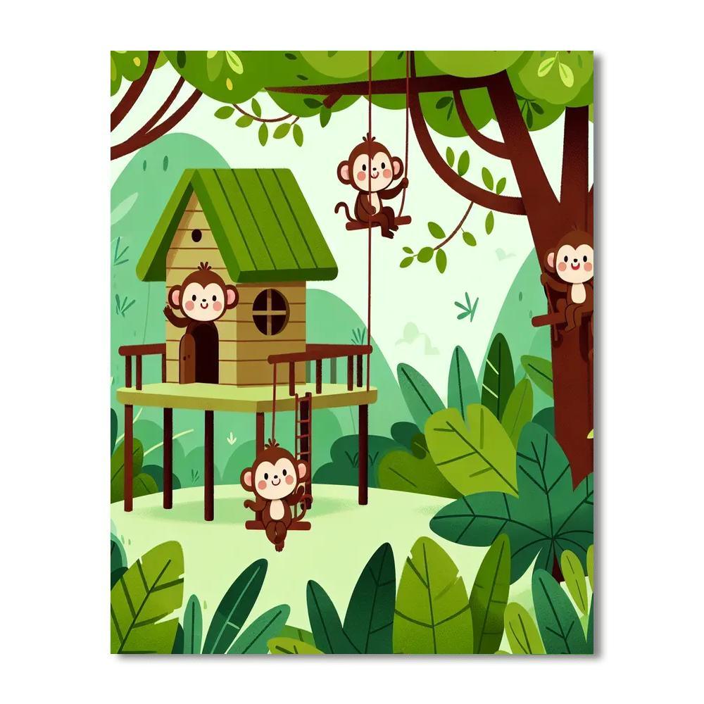 Jungle Treehouse Adventure Paint By Color