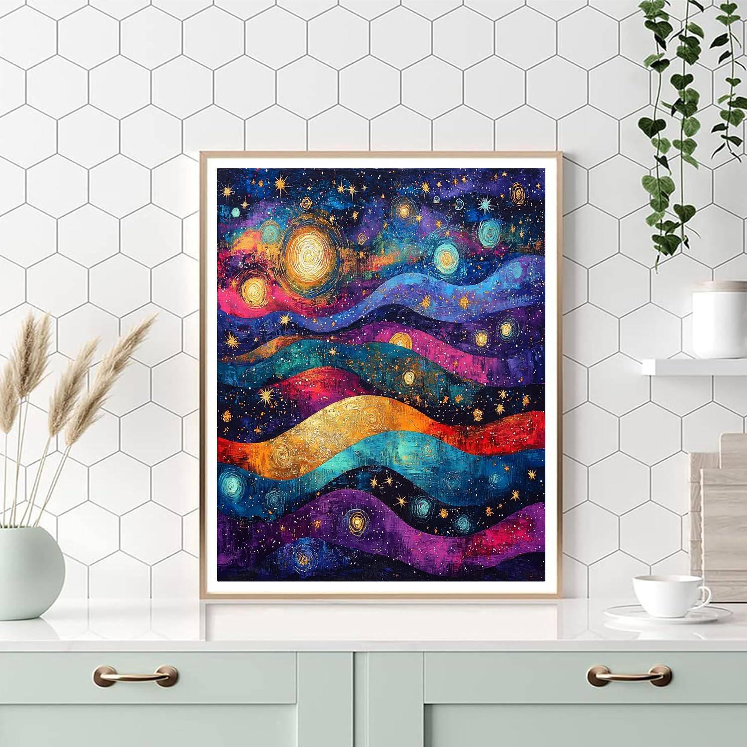 Frida Kahlo Inspired Cosmic Vibrations  Painting Number Kit