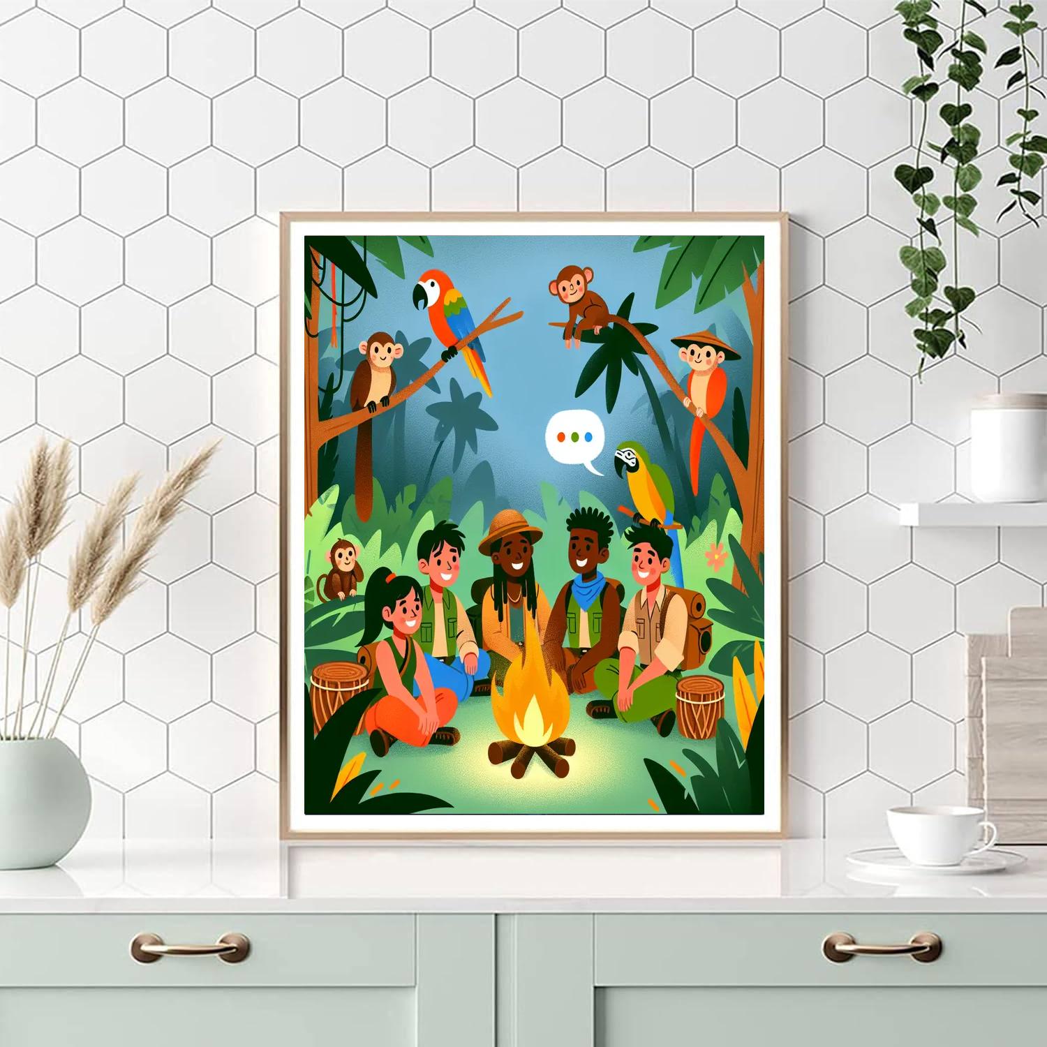 Jungle Campfire Stories Paint By Number