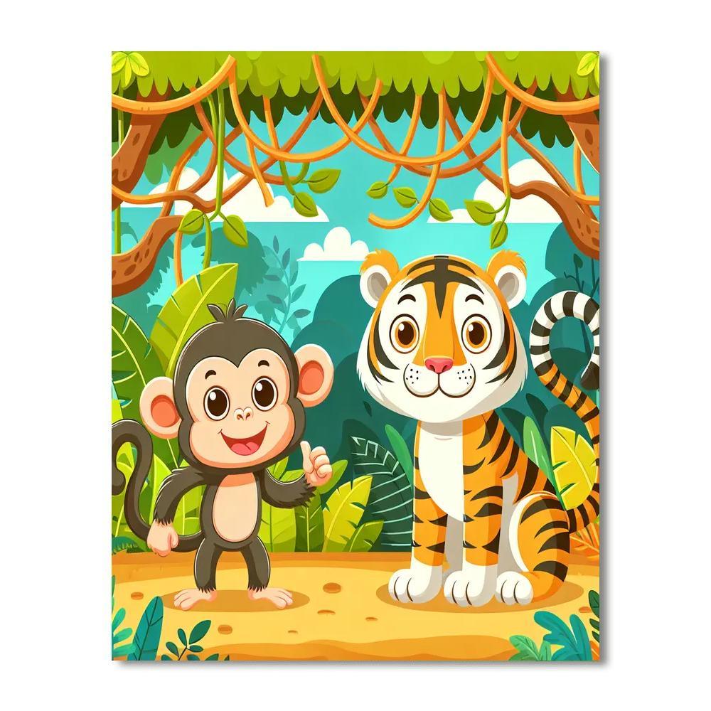 Fantastic Jungle Journey Paint By Numbers Art