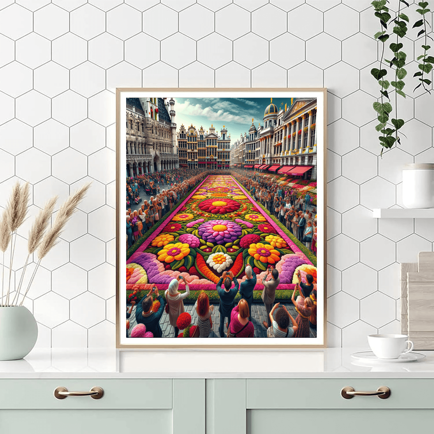 The Flower Carpet - Belgium Number Painting