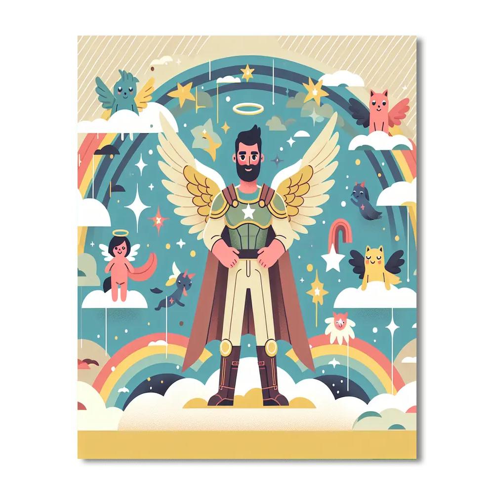 Sky Kingdom's Guardian Painting By Numbers Kit