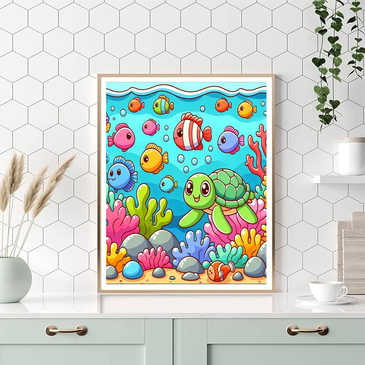 Exploring Underwater Wonders Numbered Painting Kits