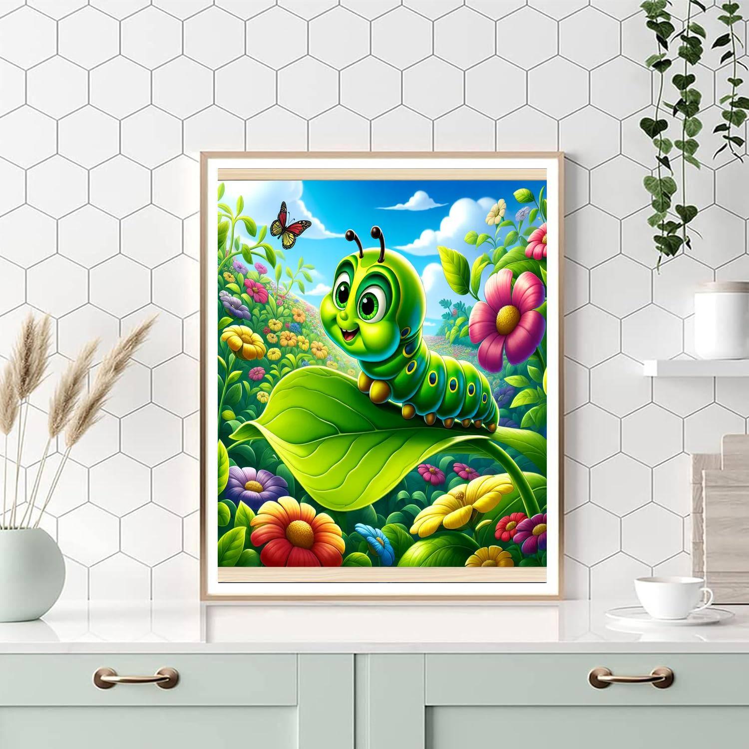Curious Caterpillar Friend DIY Paint By Numbers