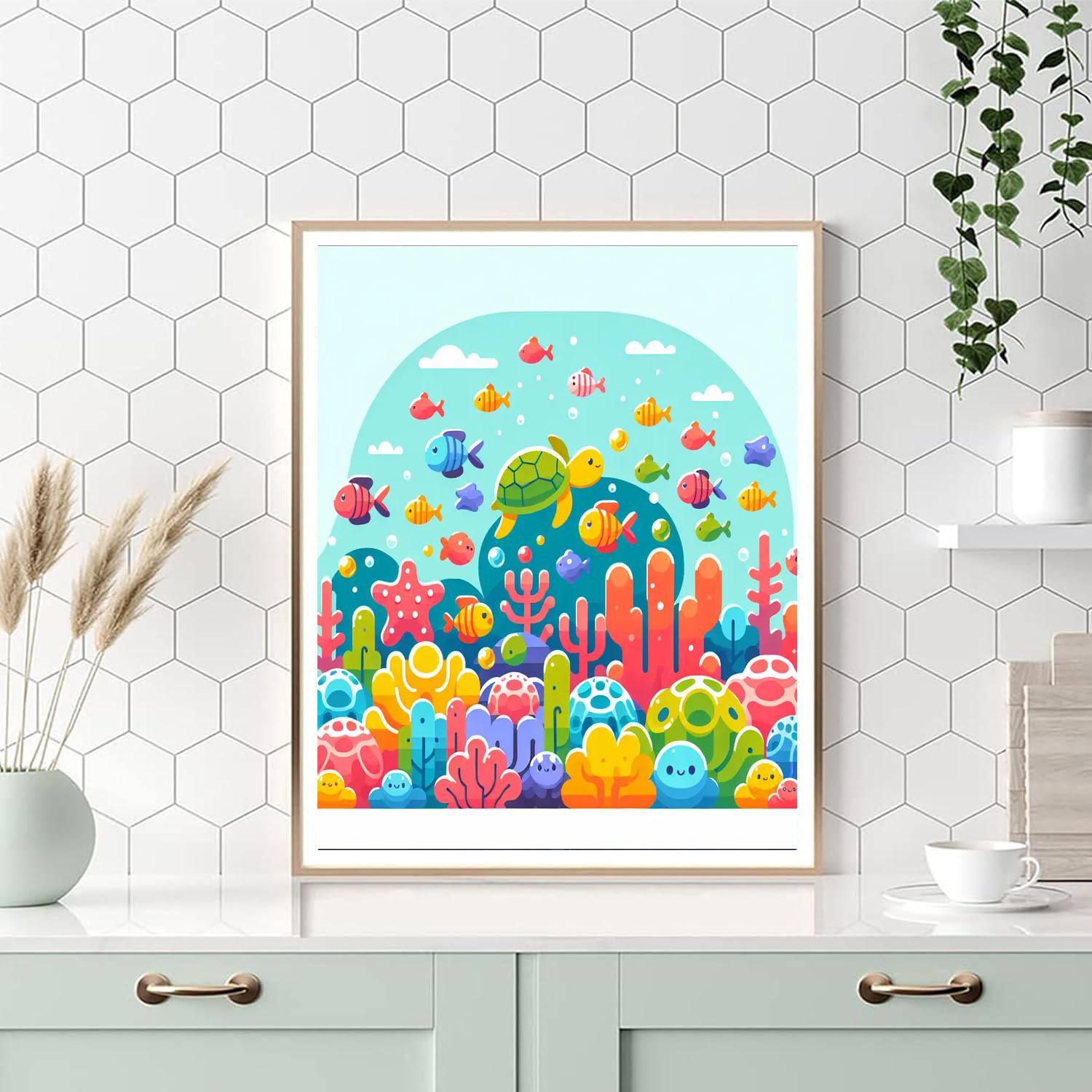 Ocean Explorer's Coral Reef Numbered Painting Kits
