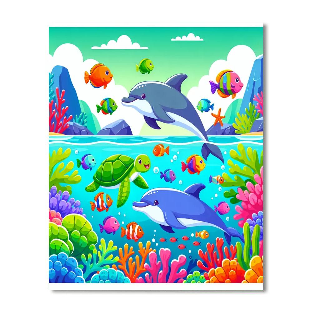 Playful Ocean Explorers Numbered Painting Kits