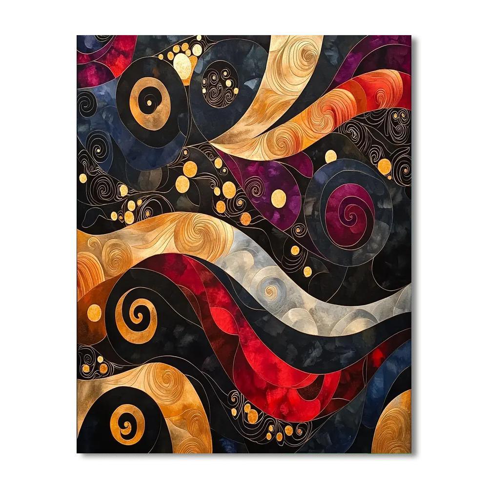 Gustav Klimt Inspired Echoes Of Abstraction  Paint By Numbers Kits