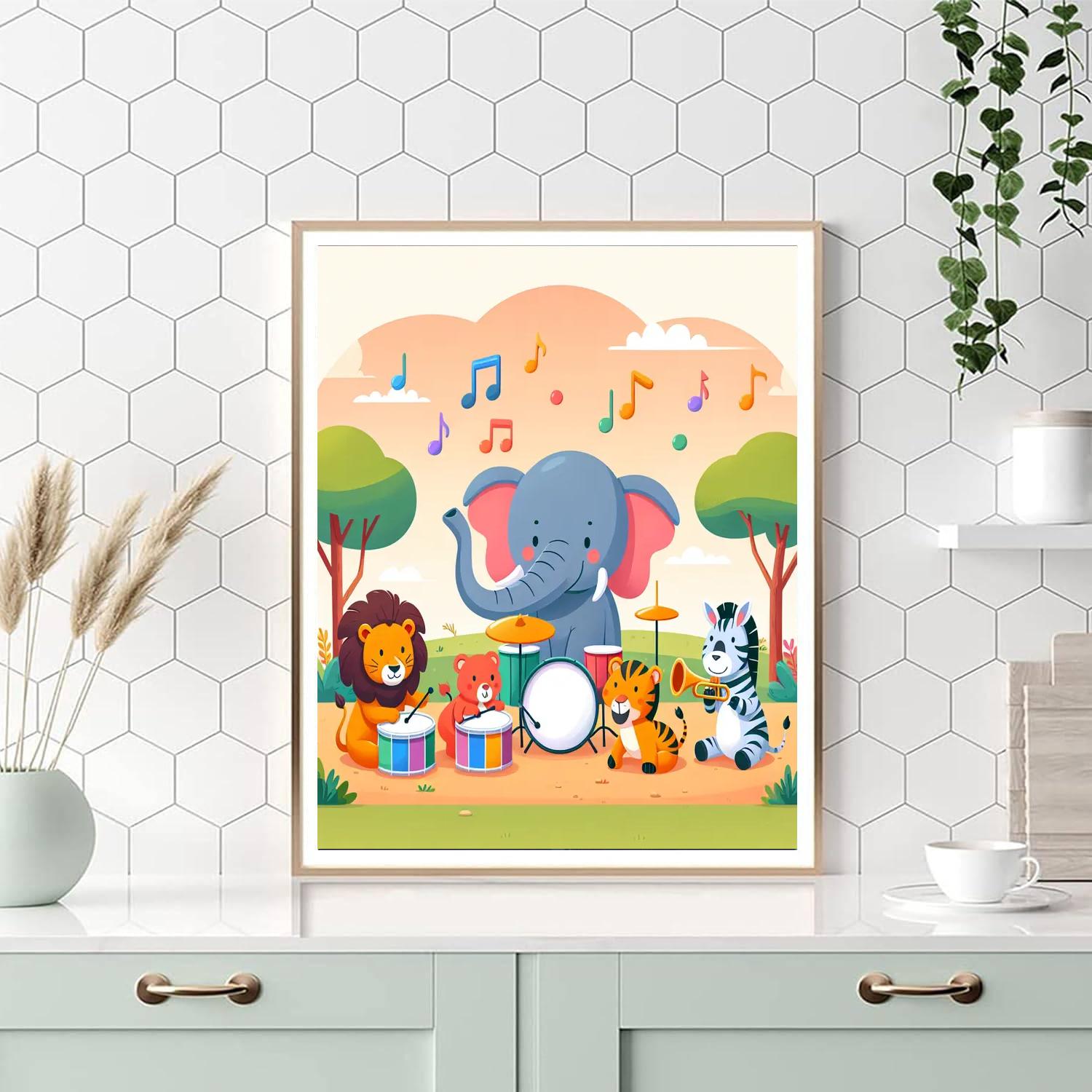 Safari Symphony Paint By Numbers Art