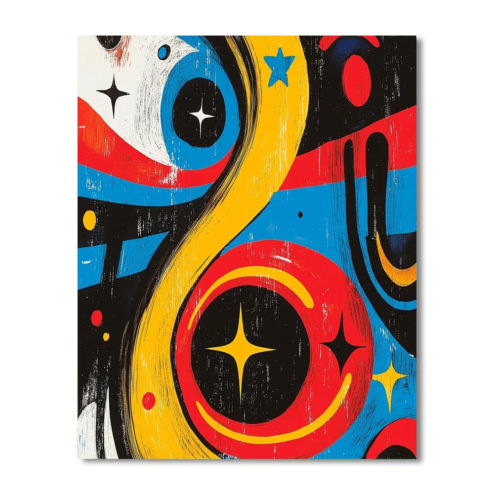 Joan Miró Inspired Whispers Of The Cosmic Dance  Paint By Numbers Art