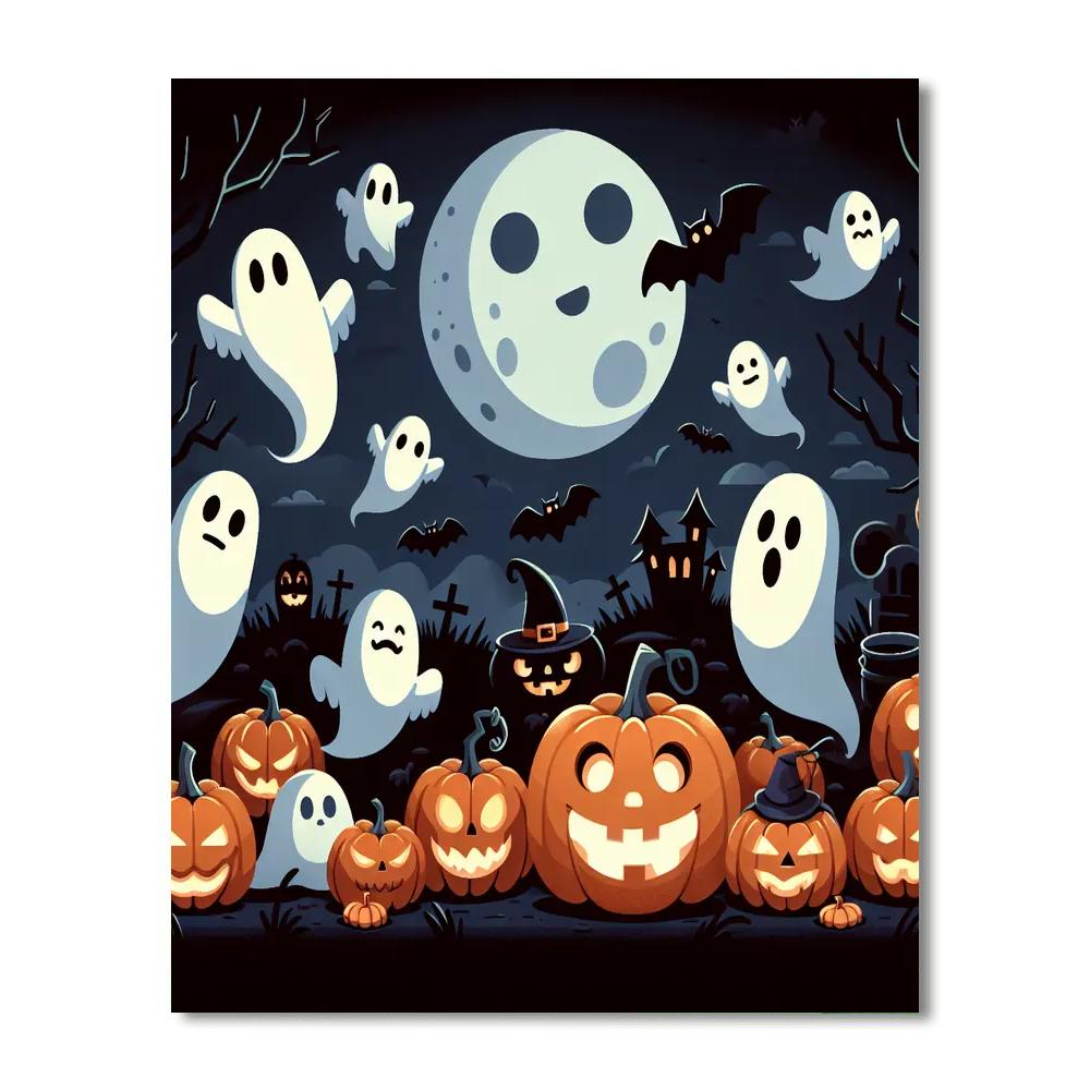 Spooky Halloween Night Numbered Painting Kits