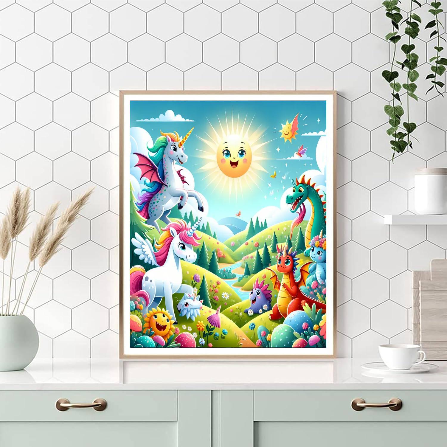 Whimsical Mythical Creatures Paint By Numbers Art